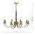 Dar Lighting Dar  MUR0875 Murray 8 Light Antique Brass Ceiling Pendant 