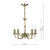 Dar Lighting Dar  MUR0575 Murray 5 Light Antique Brass Ceiling Pendant 