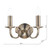 Dar Lighting Dar  MUR0975 Murray 2 Light Antique Brass Wall Light 