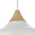 Dar Lighting Dar GAU0102 Gaucho 1 Light Gloss White Ceiling Pendant 