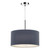Dar Lighting Dar  ZAR1039 Zaragoza 3 Light Micro Pleat Grey Ceiling Pendant 