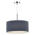 Dar Lighting Dar  ZAR1739 Zaragoza 3 Light Micro Pleat Grey Ceiling Pendant 
