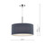 Dar Lighting Dar  ZAR1739 Zaragoza 3 Light Micro Pleat Grey Ceiling Pendant 
