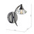 Dar Lighting Dar  LUT0767 Luther 1 Light Black Chrome Wall Light 