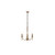 Interiors 1900 CA1P3B Stanford 3 Light Brass Chandelier