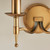 Interiors 1900 CA1W2B Stanford Brass Double Wall Bracket