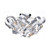 Dar Lighting Dar  RAW0450 Rawley 4 Light Twisted Aluminium Flush Fitting 