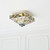 Interiors 1900 70699 Willow 2 Light Tiffany Flush Fitting