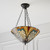 Interiors 1900 70750 Hector 3 Light Tiffany Inverted Pendant