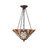 Interiors 1900 70750 Hector 3 Light Tiffany Inverted Pendant