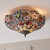 Interiors 1900 70709 Sullivan 2 Light Tiffany Flush Fitting