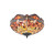 Interiors 1900 70721 Dragonfly Flame Tiffany Flush Fitting