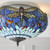 Interiors 1900 70722 Dragonfly Blue 2 Light Tiffany Flush