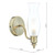 Dar Lighting Dar  VES0775 Vestry 1 Light Antique Brass Bathroom Wall Light 