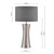 Dar Lighting Dar BOK4232-X Bokara 1 Light Silver Hammered Table Lamp 