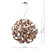 Dar Lighting Dar  RAW1364 Rawley 9 Light Satin Copper Ceiling Pendant 