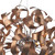 Dar Lighting Dar  RAW1364 Rawley 9 Light Satin Copper Ceiling Pendant 