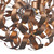 Dar Lighting Dar  RAW1364 Rawley 9 Light Satin Copper Ceiling Pendant 