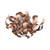 Dar Lighting Dar  RAW0464 Rawley 4 Light Satin Copper Flush Fitting 