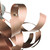 Dar Lighting Dar  RAW0464 Rawley 4 Light Satin Copper Flush Fitting 