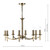 Dar Lighting Dar  AMB0875 Ambassador 8 Light Antique Brass Pendant 