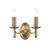Dar Lighting Dar  AMB0975 Ambassador 2 Light Antique Brass Wall Light 