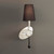 Mantra Lighting Mantra M0538/S Paola 1 Light Silver Leaf Wall Fitting
