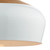 Dar Lighting Dar  GAU8602 Gaucho 1 Light White Gloss/Wood Ceiling Pendant 