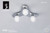 Mantra Lighting Mantra M1808 Loop 3 Light Polished Chrome Ceiling Fitting