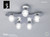 Mantra Lighting Mnatra M1809 Loop 5 Light Polished Chrome Ceiling Fitting
