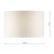 Dar Lighting Dar  PYR182 Pyramid Taupe Linen Cotton Drum Shade 