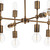 Dar Lighting Dar  COD1235 Code 12 Light Old Gold Ceiling Pendant 