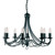 Searchlight 6348-8BK Maypole black 8 light ceiling fitting