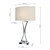 Dar Lighting Dar  OPO4150 Oporto 1 Light Polished Chrome Table Lamp 