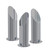 Searchlight 1561SS Uplighter floor lamp in satin silver