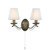 Searchlight 9822-2AB Andretti 2 Light Antique Brass Bracket