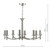 Dar Lighting Dar  AMB0846 Ambassador 8 Light Satin Chrome Pendant 