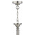 Dar Lighting Dar AMB0546 Ambassador 5 Light Satin Chrome Dual Mount Pendant 