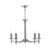 Dar Lighting Dar AMB0546 Ambassador 5 Light Satin Chrome Dual Mount Pendant 