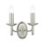 Dar Lighting Dar  AMB0946 Ambassador 2 Light Satin Chrome Wall Light 