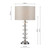 Dar Lighting Dar OLE4250 Oleana 1 Light Polished Chrome Table Lamp 