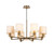 Dar Lighting Dar  TYL0863 Tyler 8 Light Rustic bronze Ceiling Pendant 