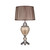 Searchlight 3721AM Table 1 Light Chrome/Amber Glass Table Lamp