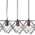 Dar Lighting Dar  MID0522 Midi 5 Light Black/Copper Bar Pendant 