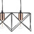 Dar Lighting Dar MID0322 Midi 3 Light Black/Copper Bar Pendant 
