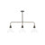 Dar Lighting Dar  RAY0375 Ray 3 Light Antique Brass Bar Pendant 