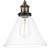 Dar Lighting Dar  RAY0175 Ray 1 Light Antique Brass Ceiling  Pendant 