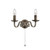 Searchlight 1502-2AB Richmond 2 Light Antique Brass Wall Light