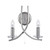 Searchlight 4162-2SS Ascona 2 Light Satin Silver Wall Light