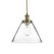 Searchlight 3228AB Pyramid 1 Light Antique Brass/Glass Pendant
